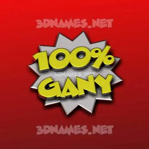 gany in 100 Percent style - 3D name wallpaper gany in 100 Percent style - 3D name wallpaper