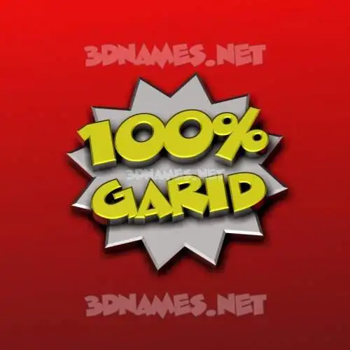 garid in 100 Percent style - 3D name wallpaper garid in 100 Percent style - 3D name wallpaper