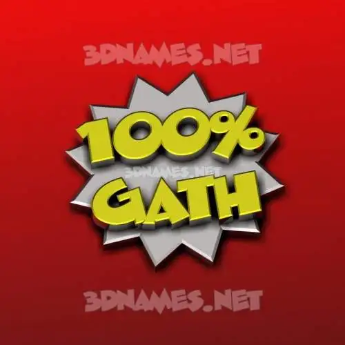 gath in 100 Percent style - 3D name wallpaper