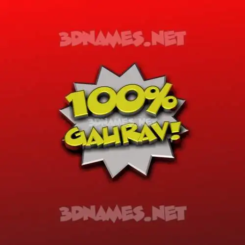 gaurav in 100 Percent style - 3D name wallpaper