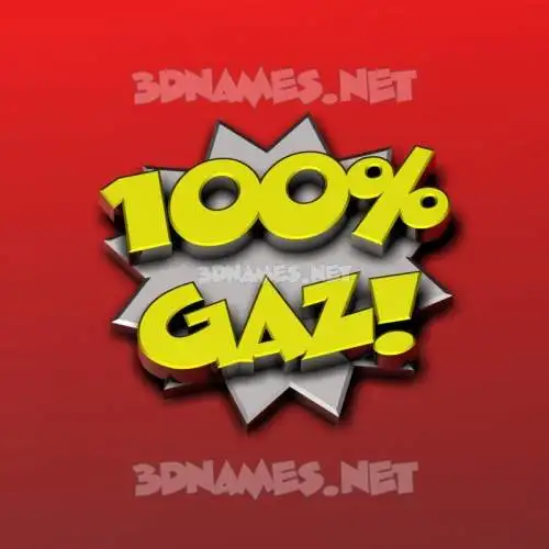 gaz in 100 Percent style - 3D name wallpaper gaz in 100 Percent style - 3D name wallpaper