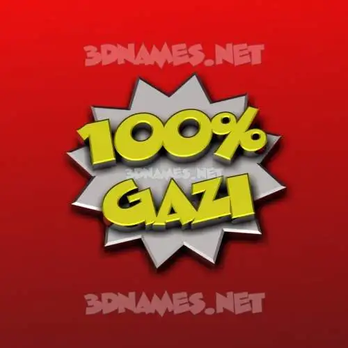 gazi in 100 Percent style - 3D name wallpaper gazi in 100 Percent style - 3D name wallpaper