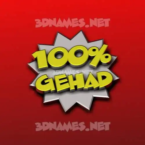 gehad in 100 Percent style - 3D name wallpaper