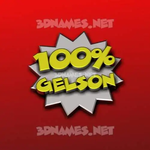 gelson in 100 Percent style - 3D name wallpaper gelson in 100 Percent style - 3D name wallpaper