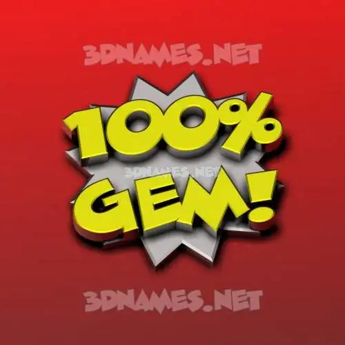 gem in 100 Percent style - 3D name wallpaper gem in 100 Percent style - 3D name wallpaper