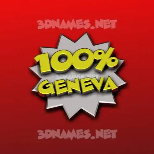 geneva in 100 Percent style - 3D name wallpaper