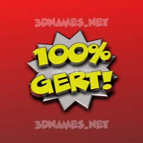 gert in 100 Percent style - 3D name wallpaper