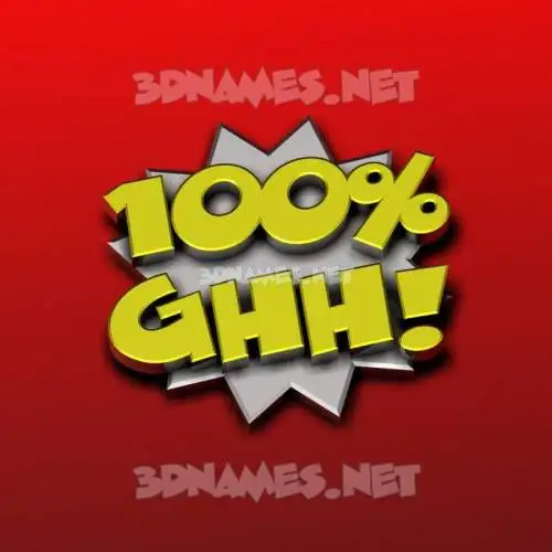 ghh in 100 Percent style - 3D name wallpaper