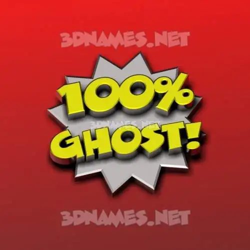 ghost in 100 Percent style - 3D name wallpaper ghost in 100 Percent style - 3D name wallpaper