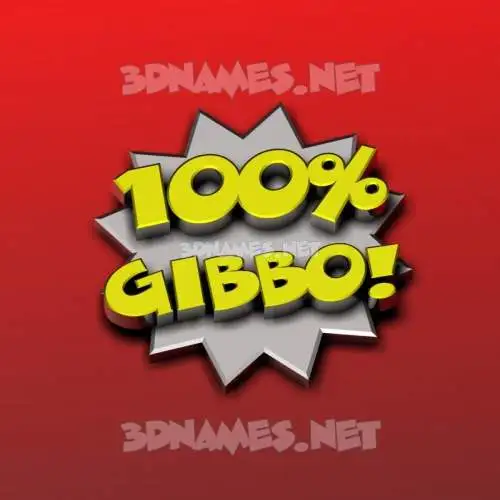 gibbo in 100 Percent style - 3D name wallpaper gibbo in 100 Percent style - 3D name wallpaper