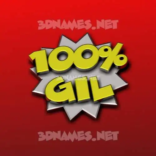 gil in 100 Percent style - 3D name wallpaper gil in 100 Percent style - 3D name wallpaper