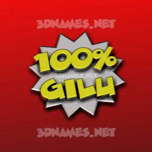 gilu in 100 Percent style - 3D name wallpaper gilu in 100 Percent style - 3D name wallpaper