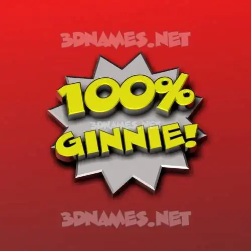 ginnie in 100 Percent style - 3D name wallpaper