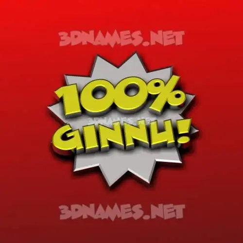 ginnu in 100 Percent style - 3D name wallpaper ginnu in 100 Percent style - 3D name wallpaper