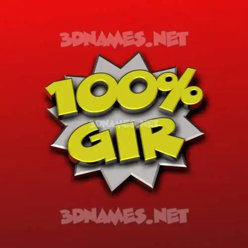 gir in 100 Percent style - 3D name wallpaper gir in 100 Percent style - 3D name wallpaper