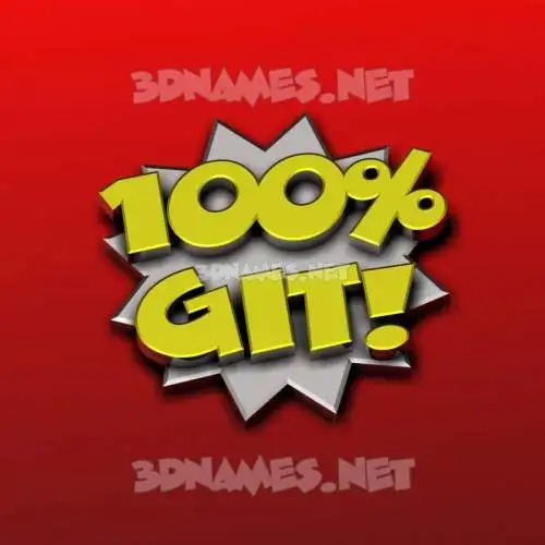 git in 100 Percent style - 3D name wallpaper