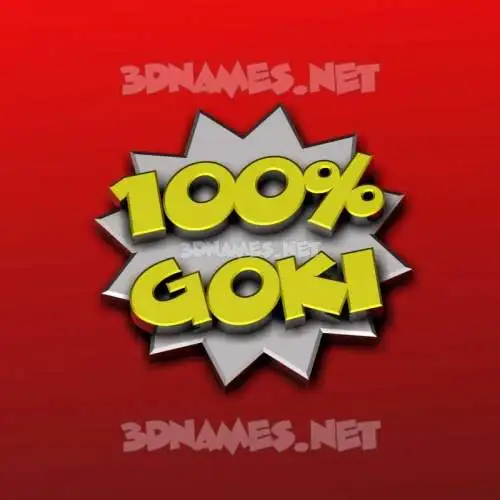 goki in 100 Percent style - 3D name wallpaper goki in 100 Percent style - 3D name wallpaper