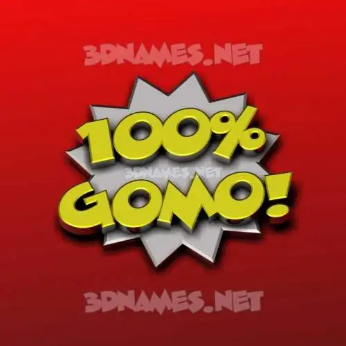 gomo in 100 Percent style - 3D name wallpaper gomo in 100 Percent style - 3D name wallpaper