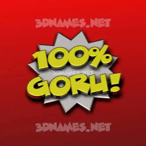 goru in 100 Percent style - 3D name wallpaper goru in 100 Percent style - 3D name wallpaper