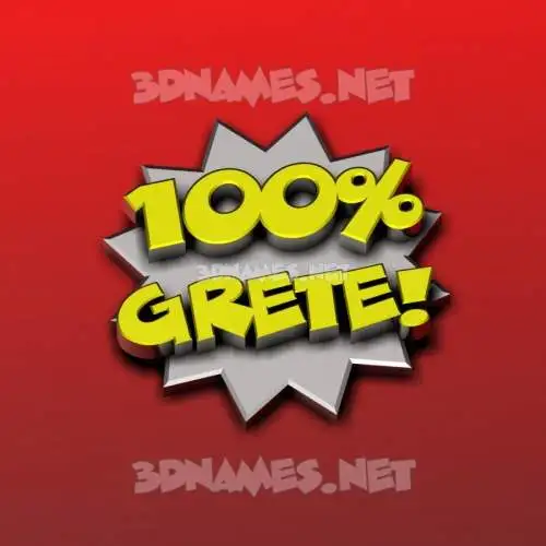 grete in 100 Percent style - 3D name wallpaper grete in 100 Percent style - 3D name wallpaper