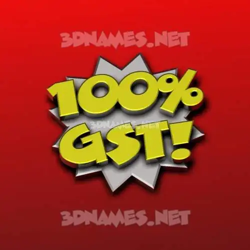 gst in 100 Percent style - 3D name wallpaper gst in 100 Percent style - 3D name wallpaper