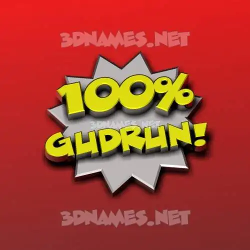gudrun in 100 Percent style - 3D name wallpaper gudrun in 100 Percent style - 3D name wallpaper