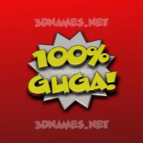 guga in 100 Percent style - 3D name wallpaper