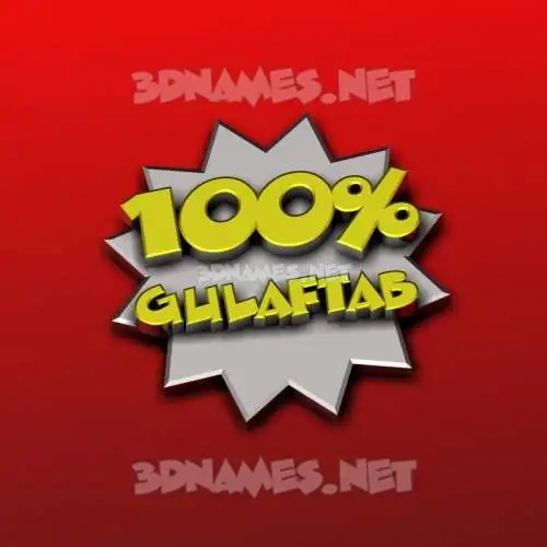 gulaftab in 100 Percent style - 3D name wallpaper gulaftab in 100 Percent style - 3D name wallpaper