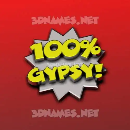 gypsy in 100 Percent style - 3D name wallpaper gypsy in 100 Percent style - 3D name wallpaper