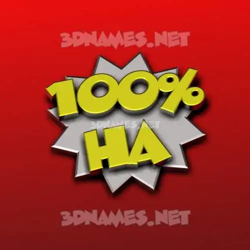 ha in 100 Percent style - 3D name wallpaper