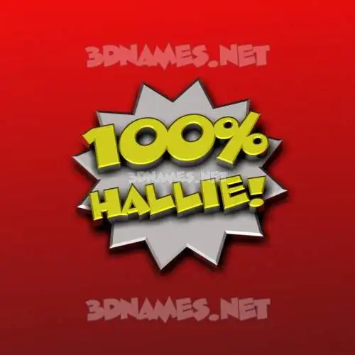 hallie in 100 Percent style - 3D name wallpaper hallie in 100 Percent style - 3D name wallpaper