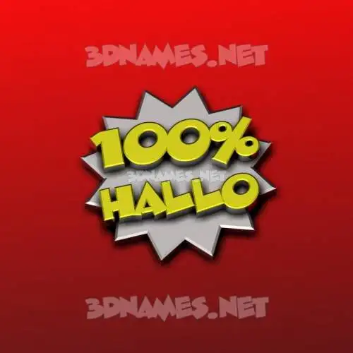 hallo in 100 Percent style - 3D name wallpaper hallo in 100 Percent style - 3D name wallpaper
