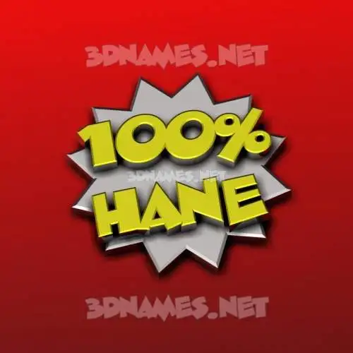 hane in 100 Percent style - 3D name wallpaper hane in 100 Percent style - 3D name wallpaper