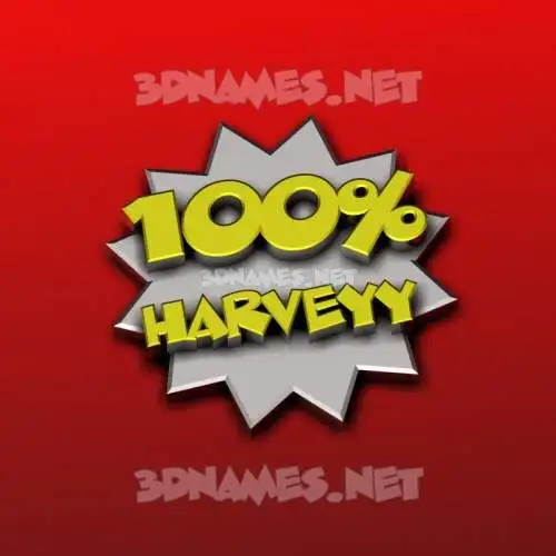harveyy in 100 Percent style - 3D name wallpaper