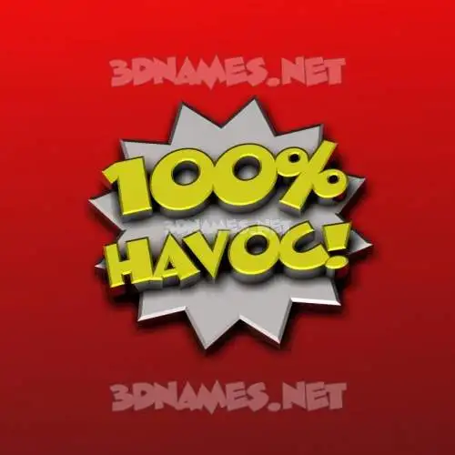 havoc in 100 Percent style - 3D name wallpaper havoc in 100 Percent style - 3D name wallpaper