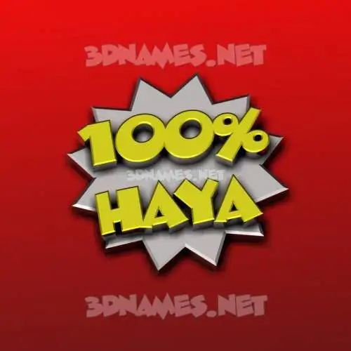 haya in 100 Percent style - 3D name wallpaper haya in 100 Percent style - 3D name wallpaper