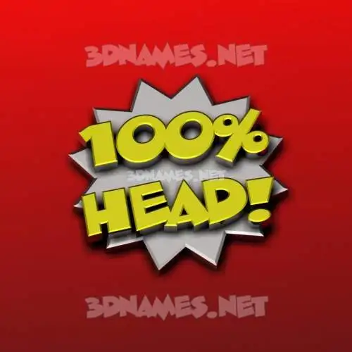 head in 100 Percent style - 3D name wallpaper head in 100 Percent style - 3D name wallpaper