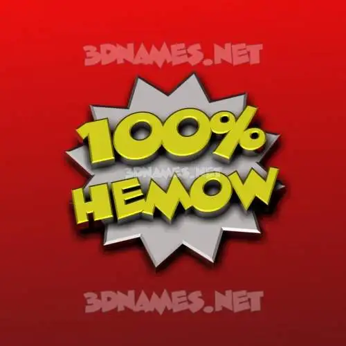 hemow in 100 Percent style - 3D name wallpaper hemow in 100 Percent style - 3D name wallpaper