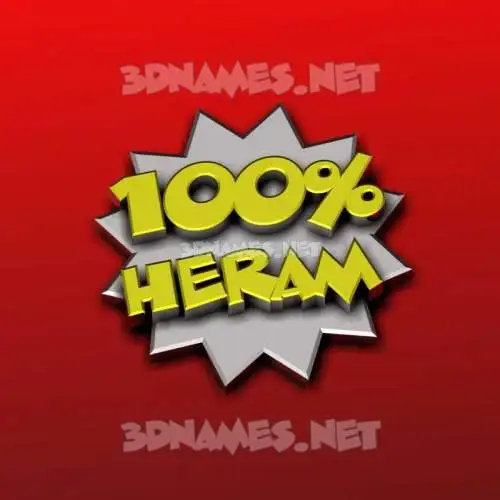 heram in 100 Percent style - 3D name wallpaper