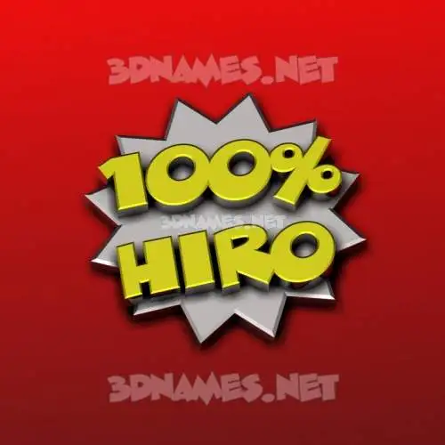 hiro in 100 Percent style - 3D name wallpaper hiro in 100 Percent style - 3D name wallpaper