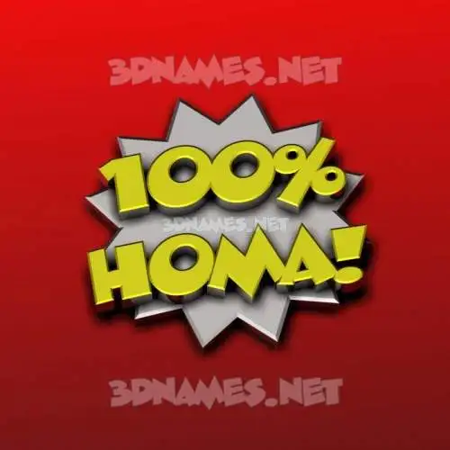 homa in 100 Percent style - 3D name wallpaper homa in 100 Percent style - 3D name wallpaper