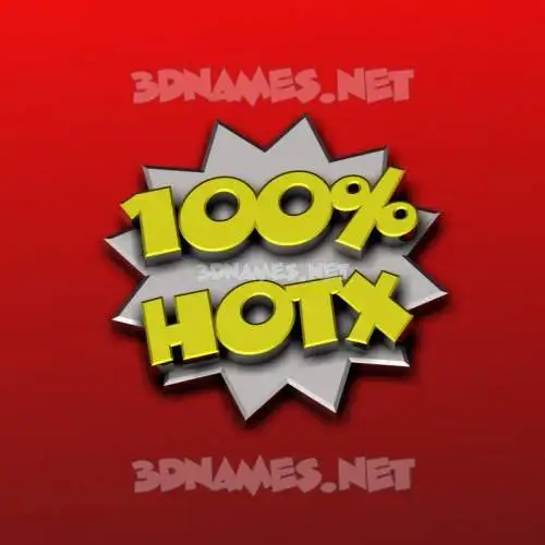 hotx in 100 Percent style - 3D name wallpaper