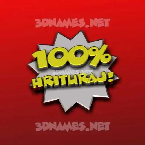 hrituraj in 100 Percent style - 3D name wallpaper
