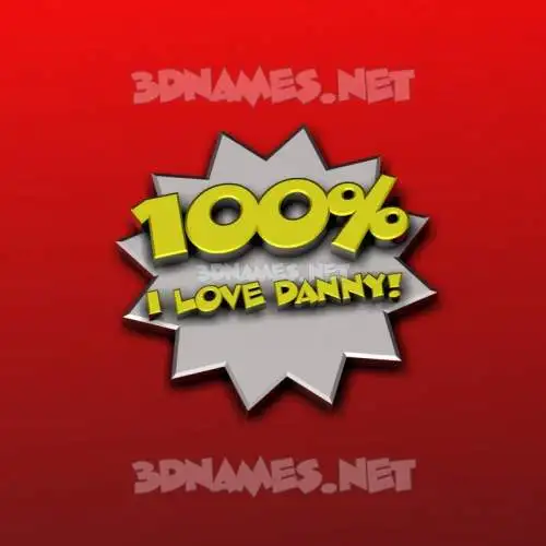 i love danny in 100 Percent style - 3D name wallpaper i love danny in 100 Percent style - 3D name wallpaper