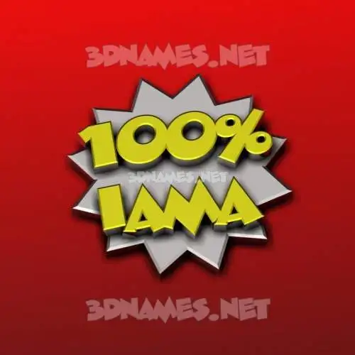 iama in 100 Percent style - 3D name wallpaper