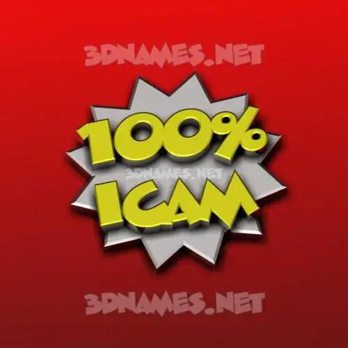 icam in 100 Percent style - 3D name wallpaper icam in 100 Percent style - 3D name wallpaper