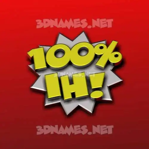 ih in 100 Percent style - 3D name wallpaper ih in 100 Percent style - 3D name wallpaper