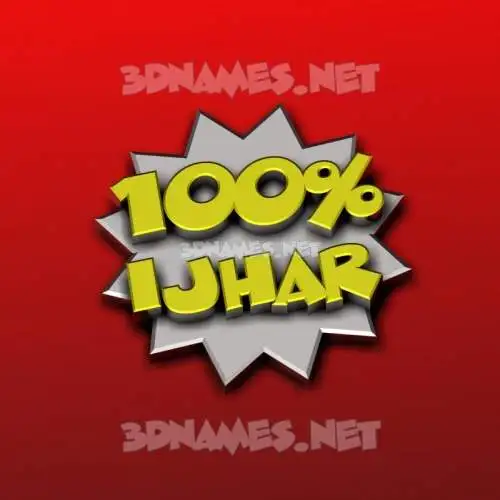 ijhar in 100 Percent style - 3D name wallpaper ijhar in 100 Percent style - 3D name wallpaper