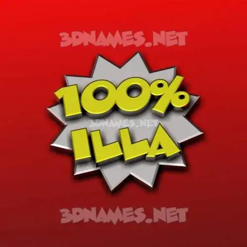 illa in 100 Percent style - 3D name wallpaper illa in 100 Percent style - 3D name wallpaper