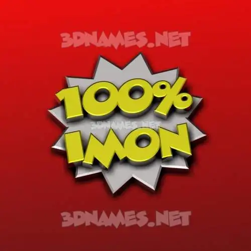imon in 100 Percent style - 3D name wallpaper imon in 100 Percent style - 3D name wallpaper